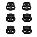 Aeuezxx Kordelstopper, 6 Stück Schnurschlösser, Doppel-Loch-Kordelschlösser,...