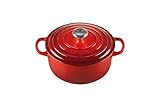 Le Creuset Signature Gusseisen-Bräter mit Deckel, Ø 20 cm, Rund, Für alle...