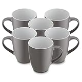 for friends 6 Stück Kaffeebecher 300ml aus hochwertigem Steinzeug, Kaffeetasse...