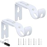 KOZOY Verstellbare Gardinenstangen Halterung, Ø20-25mm Premium Metall...