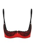 FEESHOW Damen BH Hebe Brustfrei BH Busenfrei Offene Brüste Dessous Spitze...