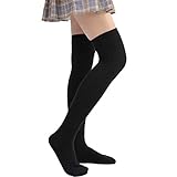 Soudittur Damen Kniestrümpfe Overknee Strümpfe Warme Knitting High knee Socks...