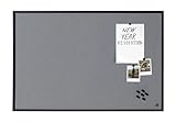 Bi-Office Pinnwand New Basic, Grauem Filz mit Schwarzem Holzrahmen, 885x585 mm