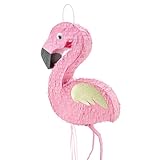 Piñata 55x25x8cm Flamingo - Party Dekoration zum Befüllen - Partyspiele für...