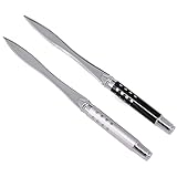 Brieföffner,2 PCS Umschlagöffner aus Edelstahl Holzgriff Schwert Brieföffner...