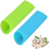 JIADEXIN 2 Stück Knoblauchschäler - Silikon Knoblauch Schäler Rolle Easy...
