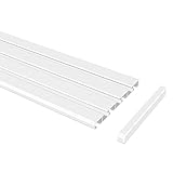 Flairdeco Vorhangschiene 3-/4-läufig Wendeprofil, Aluminium, Weiß, 240 cm (geteilt in 2x120 cm)