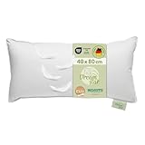 DREAMSTAR Daunenkissen 40 x 80 cm | 3-Kammer Daunenkopfkissen | Kopfkissen 40 x...