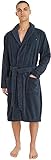 Tommy Hilfiger Herren Bademantel aus Baumwolle, Blau (Navy Blazer), M
