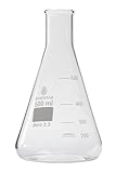 Borostar Erlenmeyerkolben (Boro 3.3), mit Graduierung, enghalsig, 500 ml