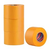 ShiFaKa 4 Rollen für Goldband Klebeband Malerarbeiten, 50 mm x 50 m Malerkrepp...