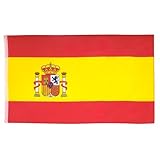 AZ FLAG - Flagge Spanien - 90x60 cm - Spanische Fahne 60 x 90 Cm Scheide Für...