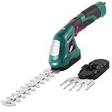 POSENPRO Akku-Grasschere 7,2V, Grasschere und Strauchschere Elektrisch mit 2...