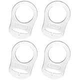 RDNKVB 4pcs Silikon Knopf Ring Schnuller Adapter Silikon Dummy Schnuller Halter...