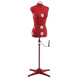 SINGER Schneiderpuppe Kunststoff/Stoff Schaumstoff weiß/rot 42,5 x 22,5 x 35 cm