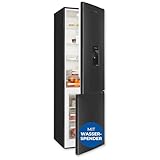 Exquisit Kühl-Gefrierkombination, 180 cm Höhe, Kühlschrank mit Gefrierfach,...