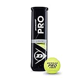 Dunlop Tennisball PRO COACH - für Coaching und Trainingseinheiten (1x4er Dose)