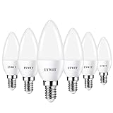 LVWIT LED Lampe E14, 470 lm, 6500K Kaltweiß, ersetzt 40 Watt, 4.9W LED...