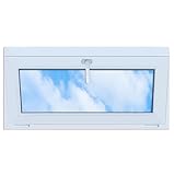 LORAC | Kunststofffenster weiß 1000x500mm, 100x50cm, kippbar, Standard-Fenster...