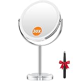 Auxmir Kosmetikspiegel 30X/1X, Schminkspiegel, Doppelseitiger Abnehmbarer...