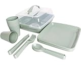 Michelino 32-tlg. Picknick-Set ALYTHIA Picknickset Besteck Geschirr Camping...