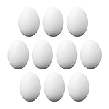 Ideen mit Herz | Styropor-Eier | 10er Pack | 4,5 cm hoch, Ø ca. 3 cm | Rohlinge...