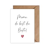 WBdesignz Muttertag Karte mit Umschlag - Mama Karte zum Geburtstag...