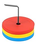 QWORK® 24er Set Markierungsscheiben 15cm mit Organizerhalter,...