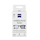 ZEISS AntiBeschlag Tücher 20 Stück für einen lang anhaltenden Beschlagschutz...