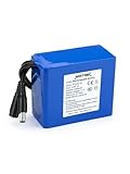 NASTIMA DC12V Wiederaufladbarer 5200mAh Lithium-Ionen-Akku für drahtlose...
