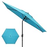 FEFLO Ø 270cm Sonnenschirm Parasol Patio Umbrella, Gartenschirm Kippbar,...