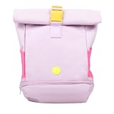 for you Rolltop Rucksack Lila Löwe für Kinder | Kinderrucksack mit Brustgurt -...