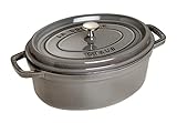 STAUB Cocotte, Gusseisen Bräter, Alle Herdarten inkl Induktion, Oval 31 cm, 5,5...
