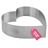 Sallys Herz Backform - 28 cm Durchmesser - 8 cm hoch - Herzförmiger Backrahmen...