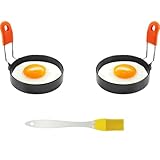 Pancake Form Egg Ring 2 StückStainless Steel Pancake Moulds Fried Egg Moulds...