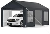 GYMAX Garagenzelt 5,95 x 3 m, extra großes Carport mit 8 abnehmbaren...
