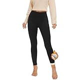 AMIYOYO Thermo Leggings Damen Gefüttert Leggings Fleece Thermohose Verdickte...