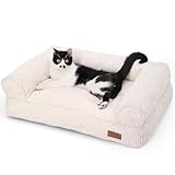 FUKUMARU Katzensofa Bett, Corduroy Gemütliches Katzenbett für drinnen mit...