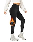 AMIYOYO Thermo Leggings Damen Gefütterte Thermoleggins für Winter High Waist...