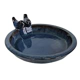 colourliving | Vogeltränke Winterfest rund 30 cm | Noble Keramik glasiert |...