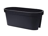 Spetebo Balkon Geländer Blumentopf in anthrazit - 60 x 28 cm - Pflanztopf...