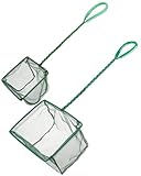 Pawfly 10 & 15 cm Kescher Aquarium Fischkescher-Set mit geflochtenem Metallgriff...