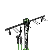 QLS Handels Skihalterung S3 Wand Skihalter für 4 Paare 83 cm Nordic Walking...