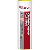 WILSON Badminton-Ball, Championship Shuttlecocks, 6-er Dose, 79 Grains, Gelb,...