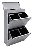 ARREGUI Top CR622-B Recycling Abfalleimer / Mülleimer aus Stahl mit...
