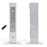 VASNER HeatTower silber + AirCape grau – Infrarot Standheizstrahler 2500 Watt...