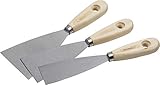 Meister Malerspachtelsatz 3-teilig - 40 mm, 60 mm & 80 mm - Holzheft & Klinge...