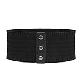 YIMAIWLX gürtel Damen Damen Breiter Bund Stretch Kleid Elastische Druckknopf...