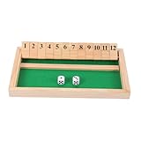 Vaguelly Holz Würfelspiel Shut The Box Mit Zahlenklappspiel Strategisch Für...