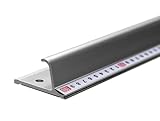 Snyderline Profi Schneidelineal 100 cm / 1000 mm aus Aluminium – rutschfeste...